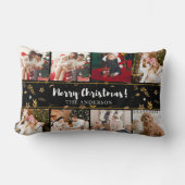 メリークリスマスブラックエレガントの写モダン真 ランバークッション (正面)