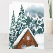 メリークリスマスブラックガールメラニン女子クリスマス雪 カード (裏面)