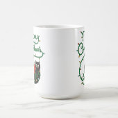 メリークリスマスブラックキャットオーナメントとライト コーヒーマグカップ (中央)