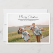 メリークリスマスブラックスクリプトオーバーレイ縁どフォトー シーズンカード (正面)