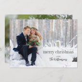 メリークリスマスブラックスクリプトサイドオーバーレイ写真 シーズンカード (正面/裏面)