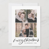 メリークリスマスブラックスクリプト3フォトコラージュ シーズンカード (正面)