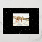 メリークリスマスブラックタイプの写真をお願い 箔シーズンカード (裏面)