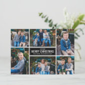 メリークリスマスブラックバッファロープレイドフォトコラージュ シーズンカード (スタンド正面)
