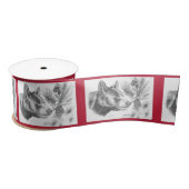 メリークリスマスブラックベアー サテンリボン (リール)