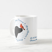 メリークリスマスブラックラブラドール コーヒーマグカップ (正面左)