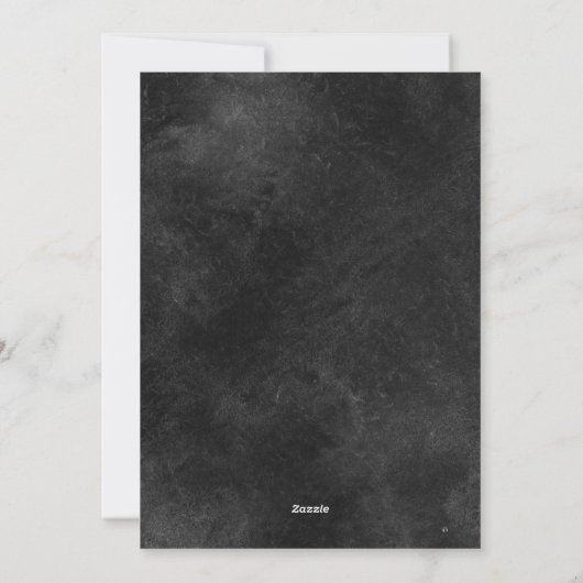 メリークリスマスブラックレッドウォーターカラーモダン写真 シーズンカード (裏面)