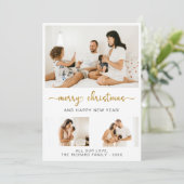 メリークリスマスブラック脚本3コラ数々のージュ写真 シーズンカード (スタンド正面)