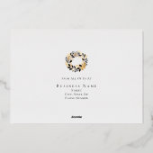 メリークリスマスブラック金ゴールドリース事業 箔シーズンカード (裏面)