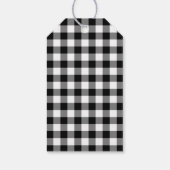 メリークリスマスブラック&ホワイトのチェック ギフトタグ (裏面)