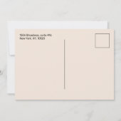 メリークリスマスブラック&レッド金ゴールドフォトポストカード 招待状 (裏面)