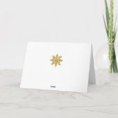 メリークリスマスブラック&金ゴールドパーソナライズされたカード シーズンカード (裏面)