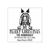 メリークリスマスブラッドハウンドッグ差出人住所 ラバースタンプ (インプリント)