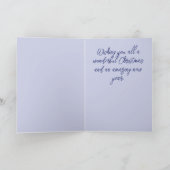 メリークリスマスブランチ柄フォトブルー シーズンカード (内部)