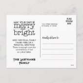 メリークリスマスブランチ – 4フォトスクリプモダント シーズンポストカード (裏面)