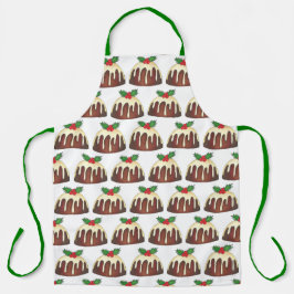 メリークリスマスブリティッシュシュガープラムプディングホリデー エプロン