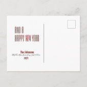 メリークリスマスブルゴーニュ写真ホリデー葉書 シーズンポストカード (裏面)