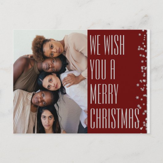 メリークリスマスブルゴーニュ写真ホリデー葉書 シーズンポストカード (正面)