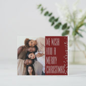 メリークリスマスブルゴーニュ写真ホリデー葉書 シーズンポストカード (スタンド正面)