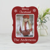 メリークリスマスブルゴーニュ追加フォトホリデー シーズンカード (スタンド正面)