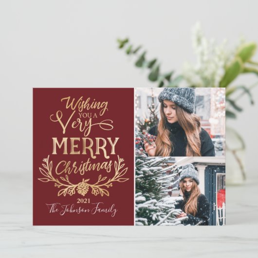 メリークリスマスブルゴーニュ金ゴールドフェスティバル家族写真 シーズンカード (スタンド正面)