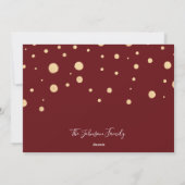 メリークリスマスブルゴーニュ金ゴールドフェスティバル家族写真 シーズンカード (裏面)