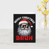 メリークリスマスブルサンタクリスマスファミリーマッチングコ カード (黄色い花)