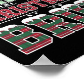 メリークリスマスブルサンタクリスマスファミリーマッチングコ ポスター (角)