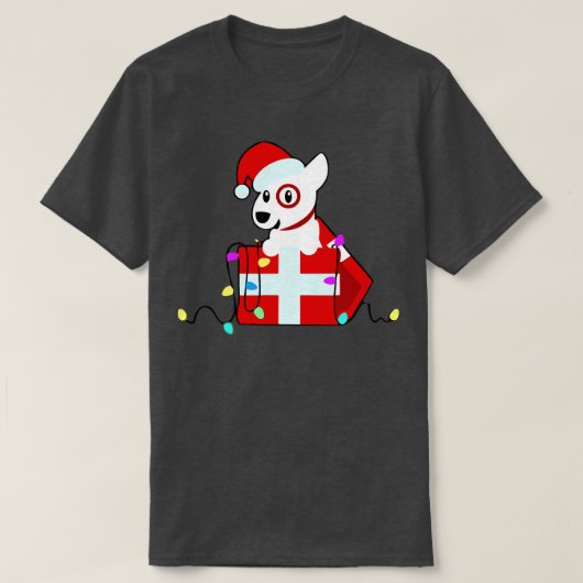 メリークリスマスブルズイェサンタドッグチームメンバーTSh Tシャツ (デザイン正面)