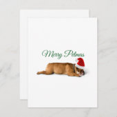 メリークリスマスブルドッグのホリデーカード シーズンカード (正面/裏面)