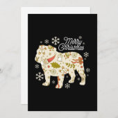 メリークリスマスブルドッグ愛好家 ノートカード (正面/裏面)