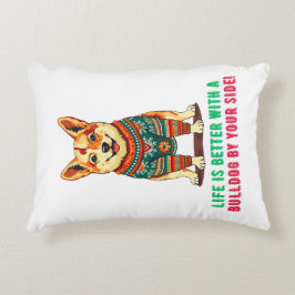 メリークリスマスブルドッグ アクセントクッション