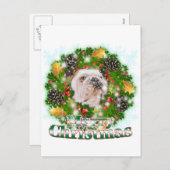 メリークリスマスブルドッグ シーズンポストカード (正面/裏面)