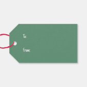 メリークリスマスブルフランスのドッグ ギフトタグ (裏面横)