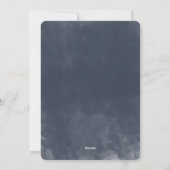 メリークリスマスブルーとシルバーウォータースカラー写真 シーズンカード (裏面)