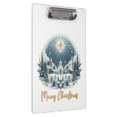 メリークリスマスブルーと金ゴールド クリップボード (右)