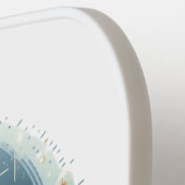 メリークリスマスブルーと金ゴールド ピックルボールラケット (左詳細)