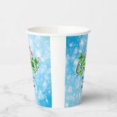 メリークリスマスブルーに一致するファミリ名を追加 紙コップ (左)