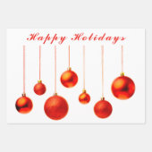 メリークリスマスブルーの星飾り(文字) ラッピングペーパーシート (正面3)