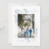 メリークリスマスブルーウォーターカラーフラワーフレームライト (正面)