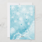 メリークリスマスブルーエレガントレッドかわいい格言 シーズンカード (裏面)