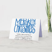 メリークリスマスブルーカード シーズンカード (裏面)