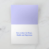 メリークリスマスブルーカード シーズンカード (内部)