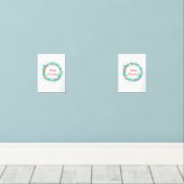 メリークリスマスブルーガーランドの水の色holida (ウッドフロア)