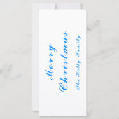 メリークリスマスブルースターデコレーションと文字 (裏面)