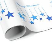 メリークリスマスブルースターデコレーションと文字 ラッピングペーパー (ロールコーナー)