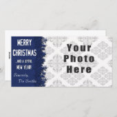 メリークリスマスブルースノーフレーク シーズンカード (正面/裏面)