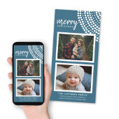 メリークリスマスブルースノーフレーク – 2写真 シーズンカード