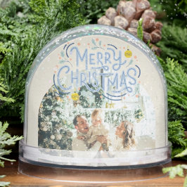 メリークリスマスブルータイポグラフィアーチ写真