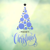 メリークリスマスブルーツリースターズホリデー ウィンドウサイン (シート3)